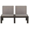 vidaXL 6 Piece Garden Lounge Set with Cushions Plastic Grey