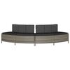 vidaXL Hot Tub Benches with Cushions 2 pcs Grey Poly Rattan