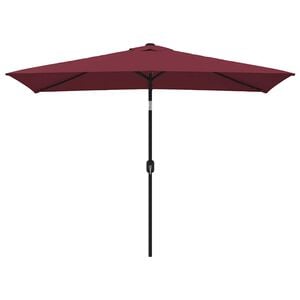 vidaXL Garden Parasol with Metal Pole 300x200 cm Bordeaux Red