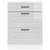 vidaXL Kitchen Base Cabinet "Kalmar" High Gloss White Engineered Wood