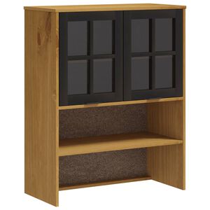 vidaXL Top for Highboard with Glass Doors "FLAM" Solid Wood Pine