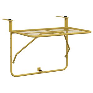 vidaXL Balcony Table Gold 60x40 cm Steel