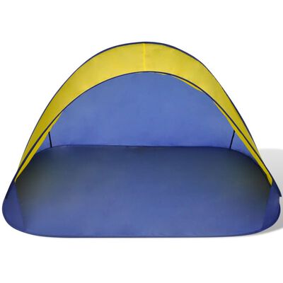 vidaXL Beach Tent Outdoor Foldable Sun Shade Yellow