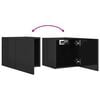 vidaXL Wall Mounted TV Cabinet High Gloss Black 30.5x30x30 cm