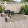 vidaXL Garden Sofa Set 6 pcs Grey Poly Rattan & Powder-Coated Steel
