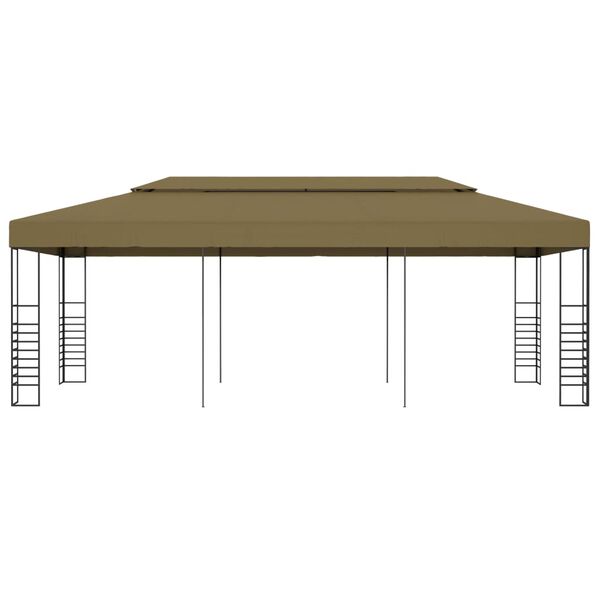 vidaXL Garden Gazebo 6x3x2.7 m Taupe 180 g/m²