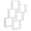 vidaXL Wall Shelf | White | Engineered wood | Medium | Wall Shelf | Square