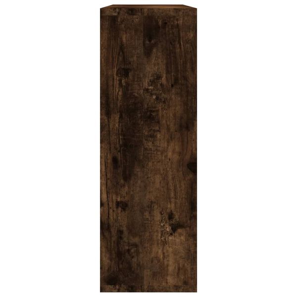 vidaXL Wall Shelf Smoked Oak 104x20x58.5 cm Engineered Wood