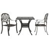 vidaXL 3 Piece Bistro Set Bronze Cast Aluminium
