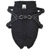 vidaXL Dog Coat with Harness Black S Fleece and Polyester