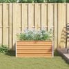 vidaXL Garden Raised Bed 100x100x45 cm Galvanized Steel Silver