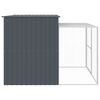 vidaXL Dog House with Run Anthracite 214x253x181 cm Galvanised Steel