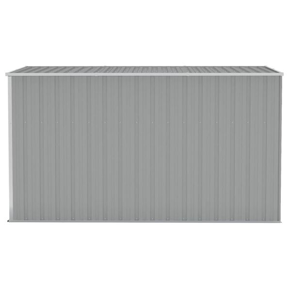 vidaXL Wall-mounted Garden Shed Grey 118x288x178 cm Galvanised Steel