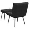 vidaXL Relaxing Chair with Stool Black Velvet