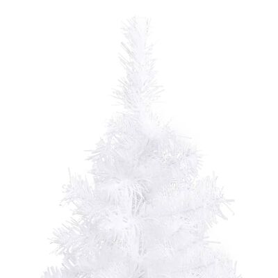 vidaXL Corner Artificial Christmas Tree LEDs&Ball Set White 120 cm PVC