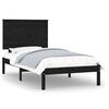 vidaXL Bed Frame without Mattress Black 90x190 cm Solid Wood