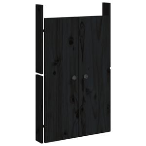 vidaXL Outdoor Kitchen Doors MEPPEL Black 50x9x82 cm Solid Wood Pine