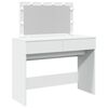 vidaXL Dressing Table with LED White 100x40x120 cm