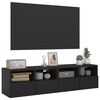 vidaXL TV Wall Cabinets 2 pcs Black 60x30x30 cm Engineered Wood