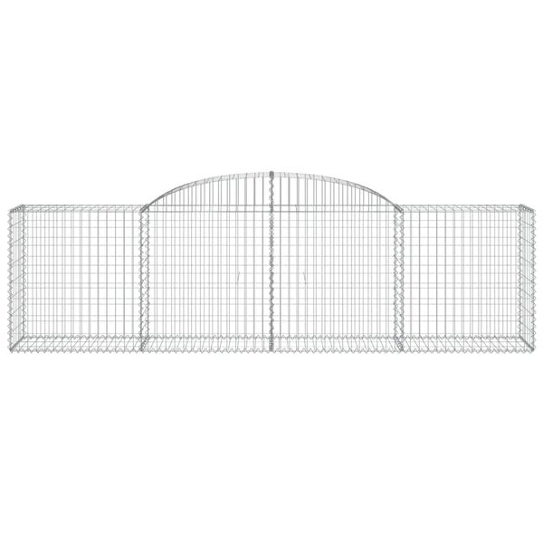 vidaXL Arched Gabion Baskets 7 pcs 300x50x80/100 cm Galvanised Iron
