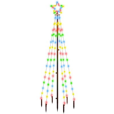 vidaXL Christmas Tree with Spike Colourful 108 LEDs 180 cm