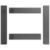 vidaXL 6 Piece TV Cabinet Set High Gloss Grey Engineered Wood