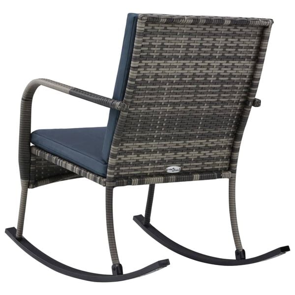 vidaXL Garden Rocking Chair Poly Rattan Anthracite