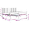 vidaXL Bed Frame without Mattress White Super King Size Solid Wood