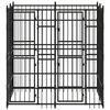 vidaXL Outdoor Dog Kennel Steel 3.69 m&sup2;