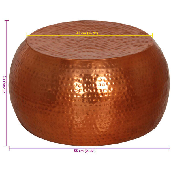 vidaXL Coffee Table Brass Ø55x28 cm Aluminium