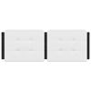 vidaXL Headboard Cushion "Zadar" White and Black 137 cm Double Faux Leather