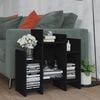 vidaXL Side Cabinet Black 60x26x60 cm Engineered Wood
