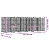 vidaXL Outdoor Dog Kennel Steel 11.06 m&sup2;