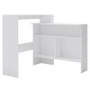 vidaXL Bar Table with 2 Table Tops White 130x40x120 cm