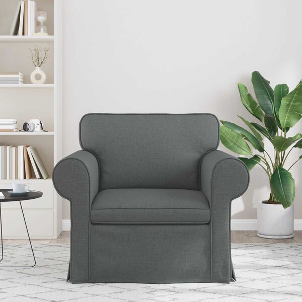 vidaXL Sofa Dark Grey Overall dimensions: 95 x 82 x 80 cm (W x D x H)