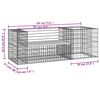 vidaXL Garden Bench with Gabion Basket Solid Wood Pine