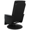 vidaXL Recliner Chair with Footrest Black Faux Leather