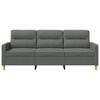 vidaXL 3-Seater Sofa Dark Grey 180 cm Fabric