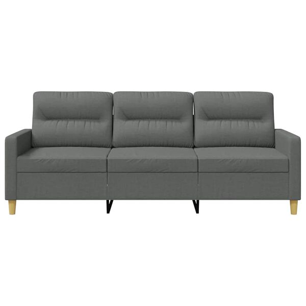 vidaXL 3-Seater Sofa Dark Grey 180 cm Fabric