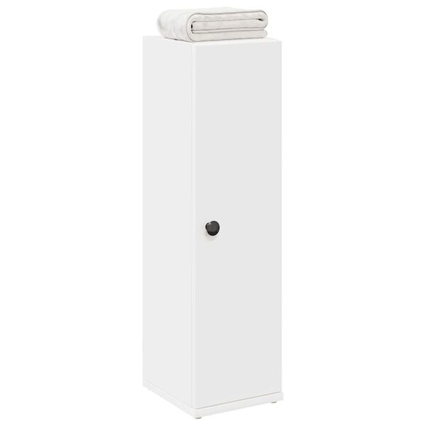 vidaXL Bathroom Cabinet with Roll Holder White 20.5x22x72 cm