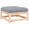vidaXL Garden Footstool with Cushion Solid Wood Pine