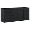vidaXL Wheelie Bin Storage for 4 Bins Black 272 x 77.5 x 121.5 cm