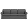 vidaXL Sofa Dark Grey Overall dimensions: 245 x 82 x 80 cm (W x D x H)