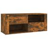 vidaXL TV Cabinet Smoked Oak 100x35x40 cm Engineered Wood