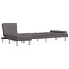 vidaXL L-shaped Sofa Bed Grey 255x140x70 cm Faux Leather
