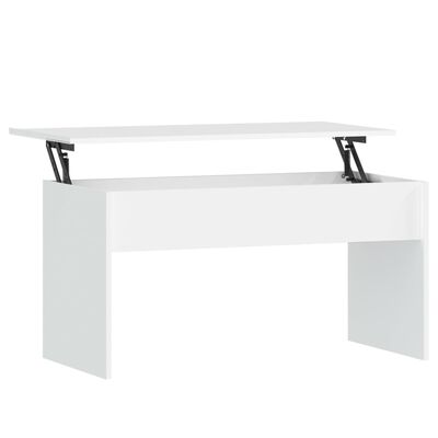 vidaXL Coffee Table White 102x50.5x52.5 cm Engineered Wood
