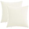 vidaXL Throw Pillow 2 pcs HEERLEN White 50 x 50 cm Fabric