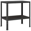 vidaXL Potting Table 80 x 50 x 80 cm Powder-Coated Steel Black