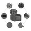 vidaXL Recliner Chair Dark Grey Fabric