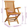 vidaXL Garden Chairs with Anthracite Cushions 8 pcs Solid Teak Wood